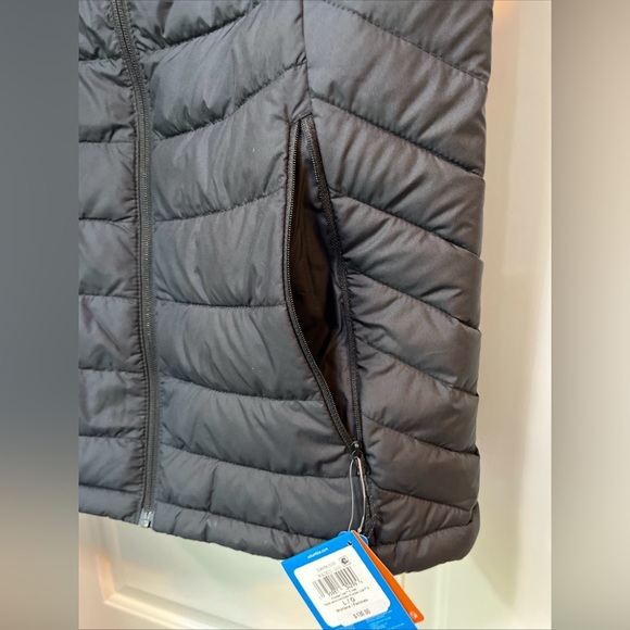 Womens Large Columbia Powder Lite II Vest Black Puffer Insulated Water Resistant - Picture 6 of 16